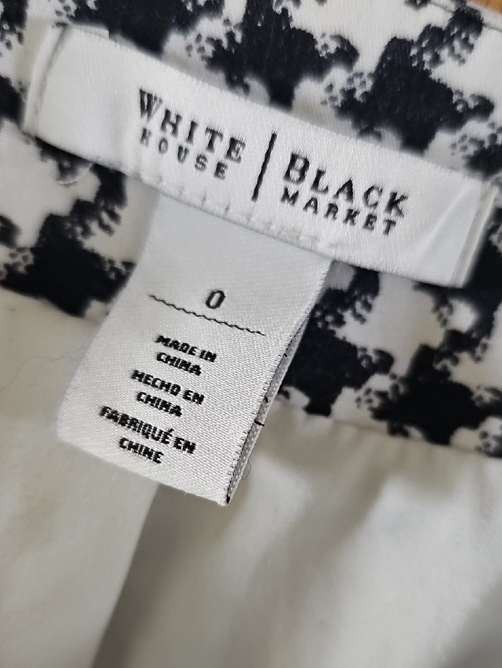 White House Black Market Black and White Houndstooth Suit Skirt - Picture 3 of 11
